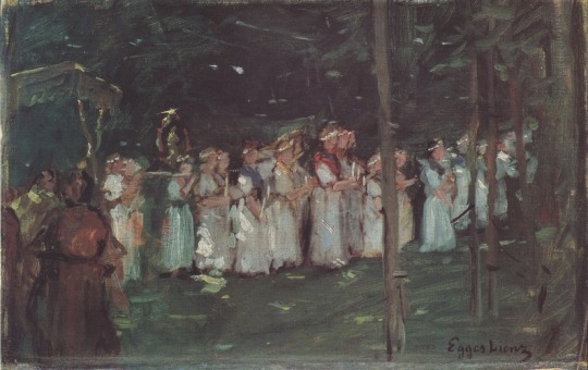 Die Prozession I, 1903, Albin Egger-Lienz