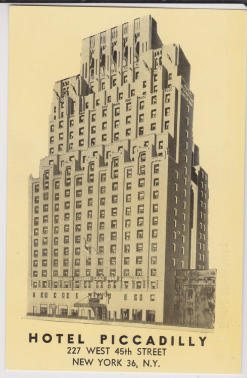 piccadilly hotel nyc history