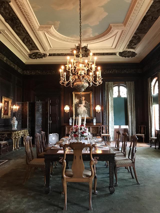 Stylish Homes - Dining room at Westbury Mansion - site of several...