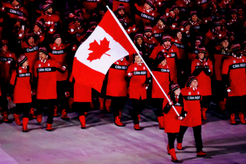 magicaleggplant:Figure skater flag bearers of the 2018...