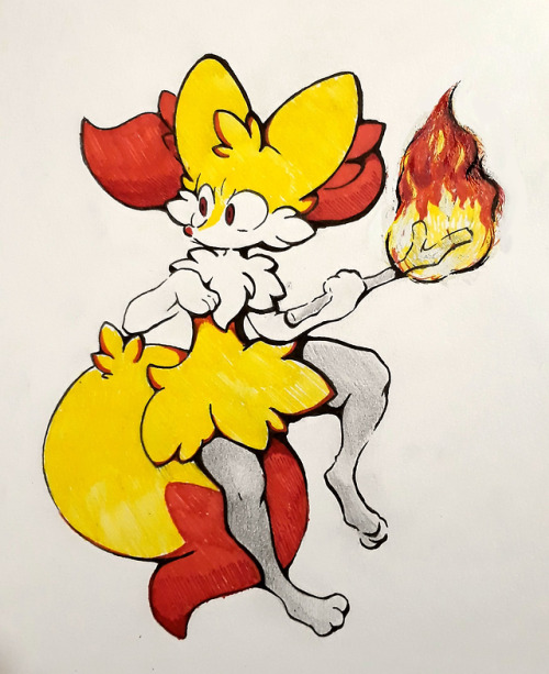 kurus37:Here’s Inktober Braixen #03!!!!I’m not that great with...