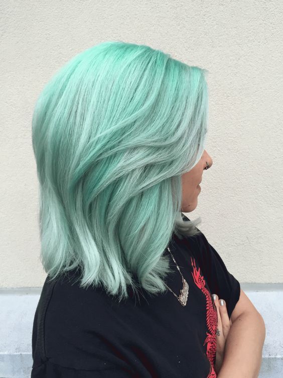 Hair Chalk Mint Green For Short Hair