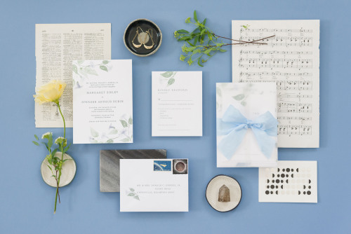 Margaret + Spenser’s soft lunar invitation suite | One and Only Paper Custom Wedding Invitations