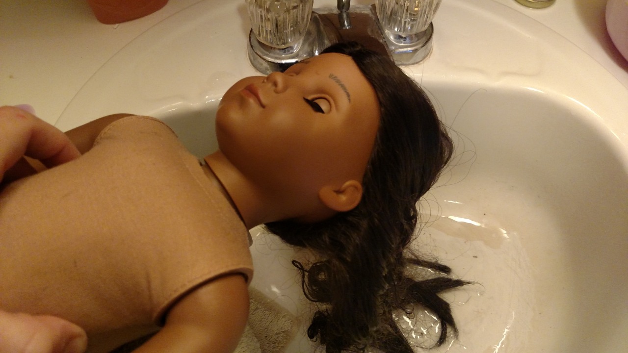 washing american girl doll hair