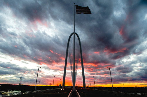 Sunset over Margaret Hunt Bridge, December 13, 2015Dallas, TX