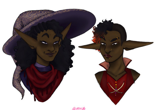 shoolb:[id: four digital drawings of taako and lup split...