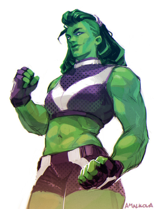 larrydraws:She-hulk redesign sketch. More boxing, less...