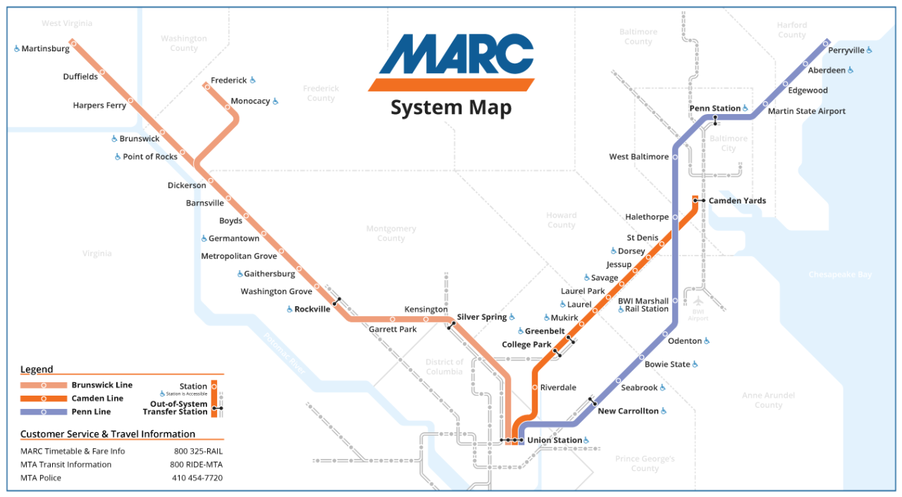 transit maps — submission – unofficial map: marc commuter rail