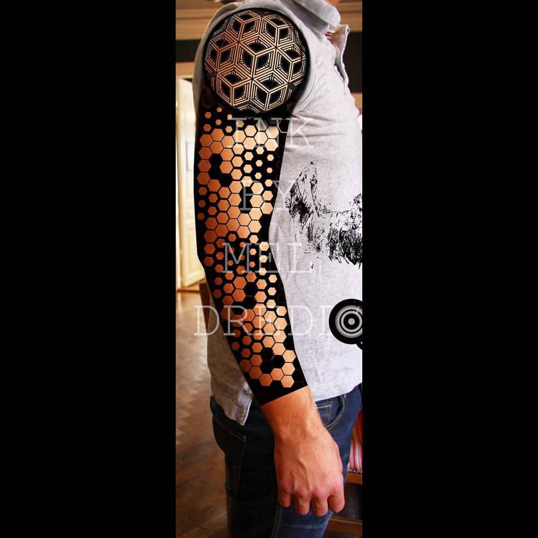 Mel Dredd — Idea for a brutal black #project #blacktattoo...