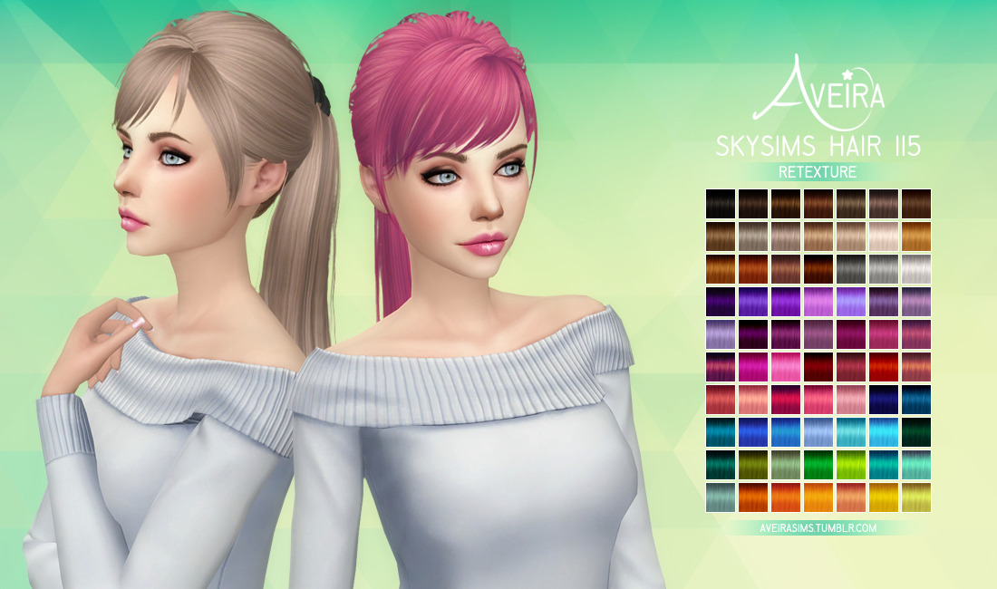 Aveiras Sims 4 Skysims Hair 115 Retexture Sims 4 Hair Sims Images And
