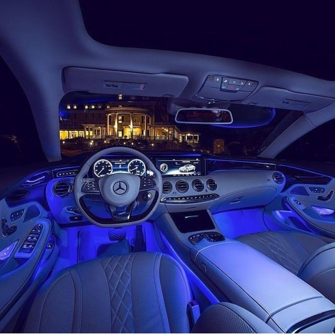 The Life Living Luxury Mercedesbenz Interior At Night
