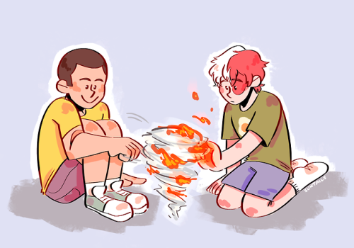 suntails:smol fire tornado in their free time