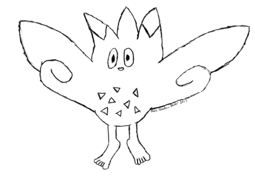 notshadowfever:Here’s a sketch of togekiss from the video game...