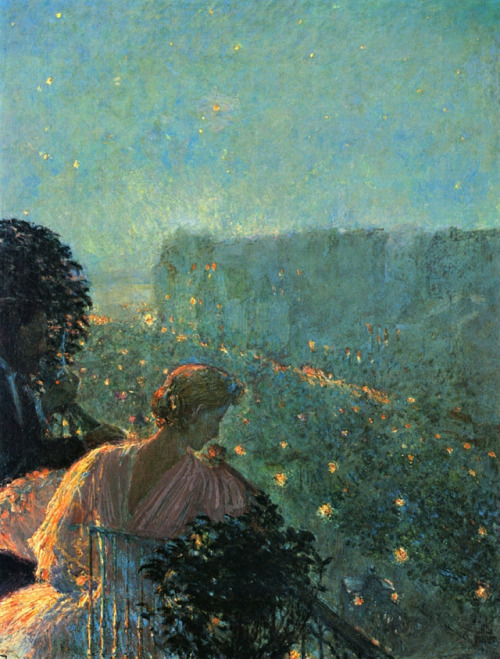 childe-hassam:Summer Evening, Paris