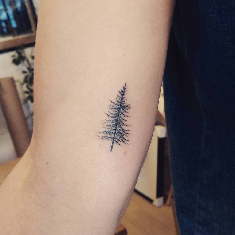 tree tattoo stick and poke