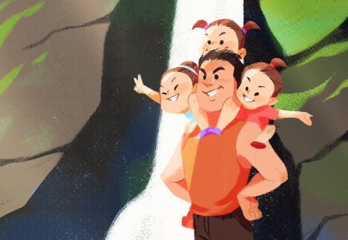 obligatory fun family photos! preview of my piece for @yoizineph...