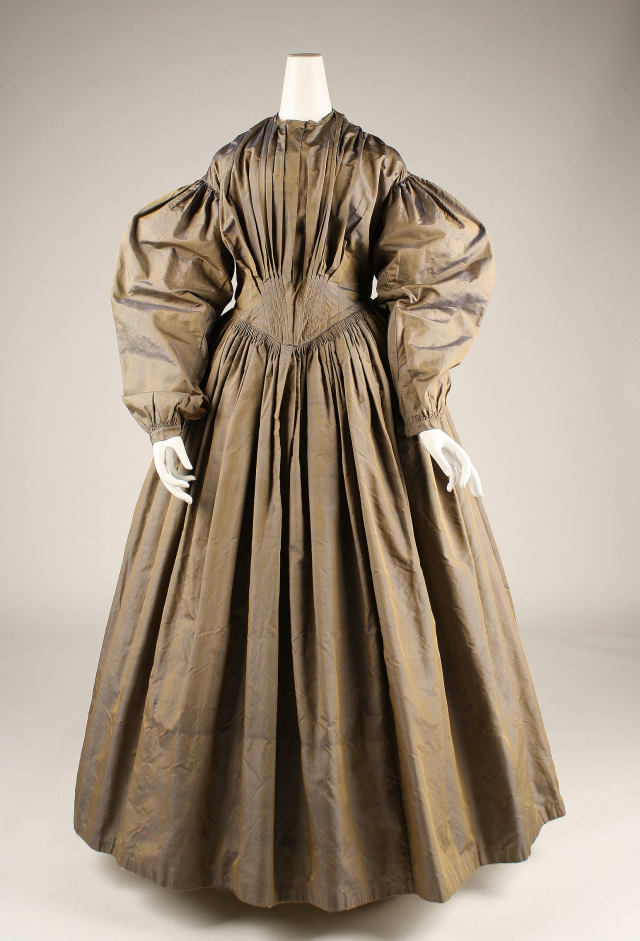 Ephemeral Elegance — Iridescent Silk Day Dress, ca. early 1840s via The...