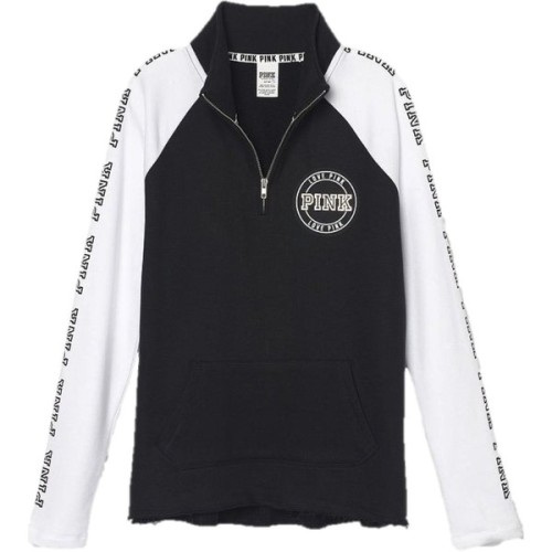 polyvore women& 039;s fashion clothing tops pink pullover black and white colorblock top black and white tops block tops black white top