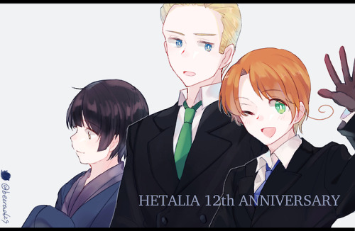 minerva0629:Hetalia，今年……呃，只画了三张……