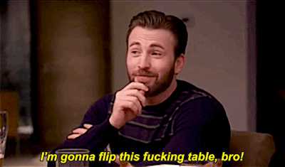 Image result for chris evans flip this table
