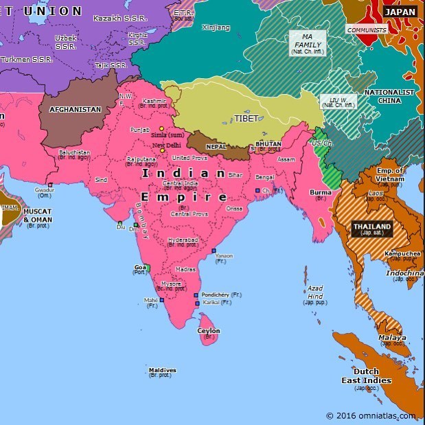 Omniatlas — Southern Asia 72 years ago today: Reconquest of...