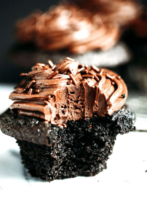 fullcravings:Paleo Coconut Flour Chocolate Cupcakes