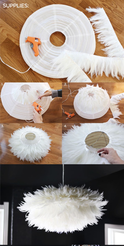  Do It Yourself  Projects DIY  Lamp  with Feather