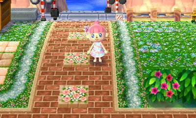 Animal Crossing QR Code blog, Brick path here