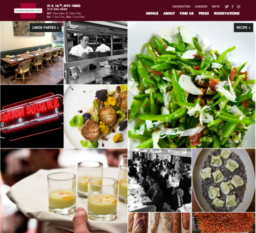 Union Square Cafe - One of America’s most acclaimed and popular restaurants, Danny Meyer’s Union Square Cafe serves robustly flavored, seasonal American cuisine in a relaxed setting of casual elegance.