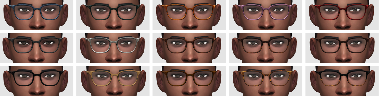 Timothy Glasses & SunglassesIâ€™m very excited to finally share these - Iâ€™ve had them on my self-sim for ages but just never seemed to be able to get around to finishing them. These are based on the glasses I wear every day (although they tend to be...