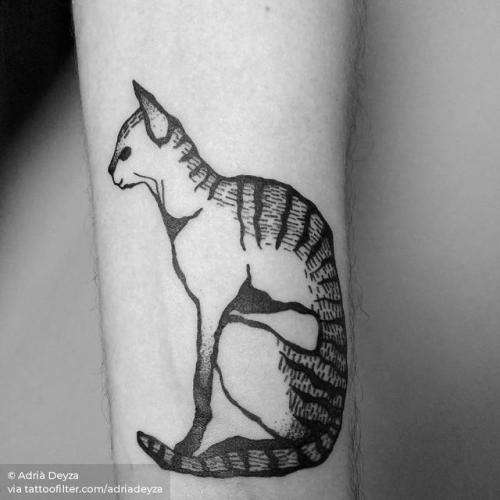 By Adrià Deyza, done at Unikat Tattoos, Berlin.... pet;feline;animal;adriadeyza;facebook;blackwork;twitter;inner forearm;medium size;cat;illustrative