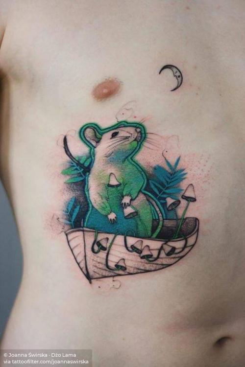 By Joanna Świrska · Dżo Lama, done at NASzA Tattoo Shop,... animal;big;facebook;joannaswirska;rat;rib;rodent;sketch work;surrealist;twitter