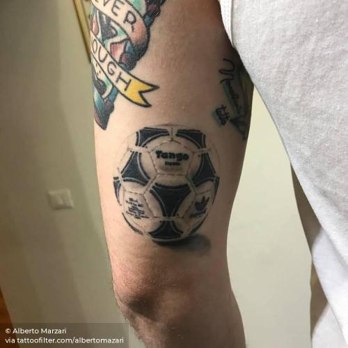 By Alberto Marzari, done in Rome. http://ttoo.co/p/34861 adidas;albertomazari;ball;brand;europe;facebook;fashion;football ball;football;germany;healed;location;other;patriotic;realistic;small;sport;tricep;twitter