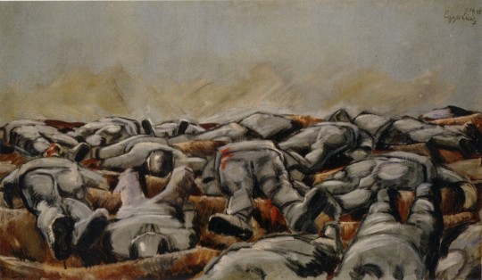 Leichenfeld II, Albin Egger-Lienz Medium: canvas