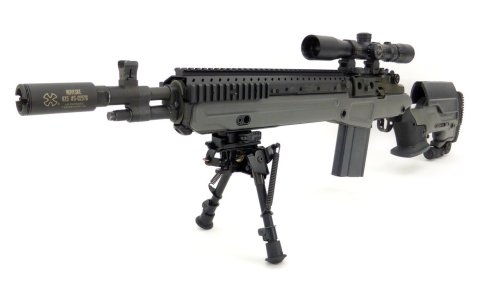 fmj556x45:Springfield M1A SOCOM II .308 Win caliber rifle. M1A...