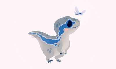 Raptor Blue Dinosaur Drawing