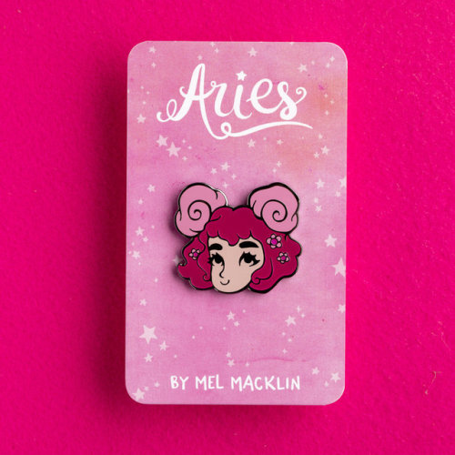 sosuperawesome:Star Sign Enamel Pins, by Mel Macklin on...