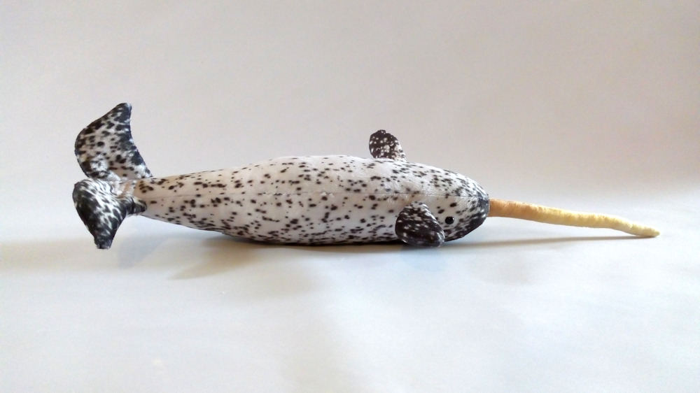 narwhal plush keychain