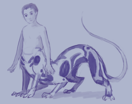 jasparagus:alientaur/dragontaur AU!  because there was a mighty...