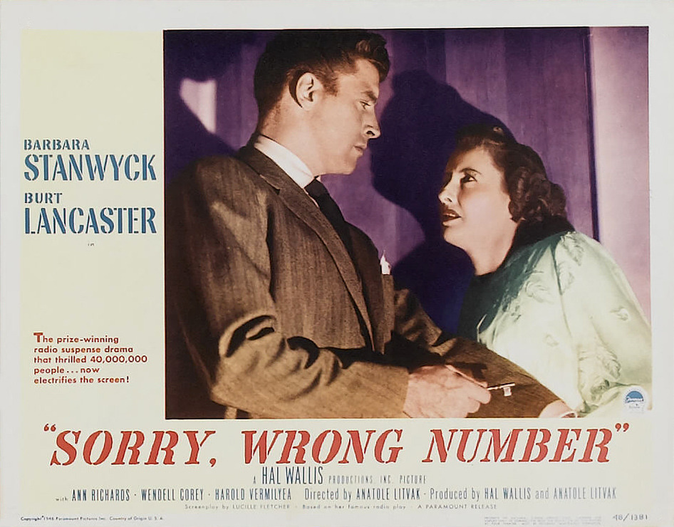 Godardfan • Sorry, Wrong Number (1948) dir: Anatole Litvak A...