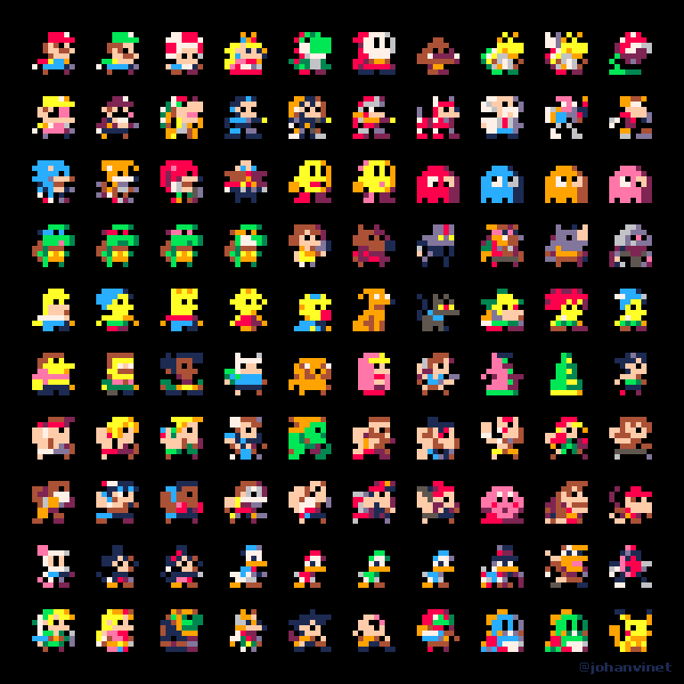 Pixelartus Johanvinet Here Are Characters X Pixels