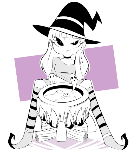 goldenled:day 4 bored little witch