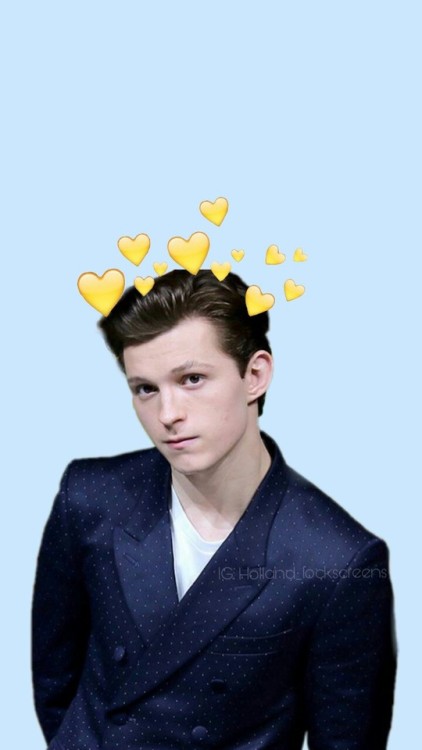tom holland tom holland lockscreen actual loml so pure lockscreen wallpaper blue aesthetic yellow hearts crown i love this guy so much