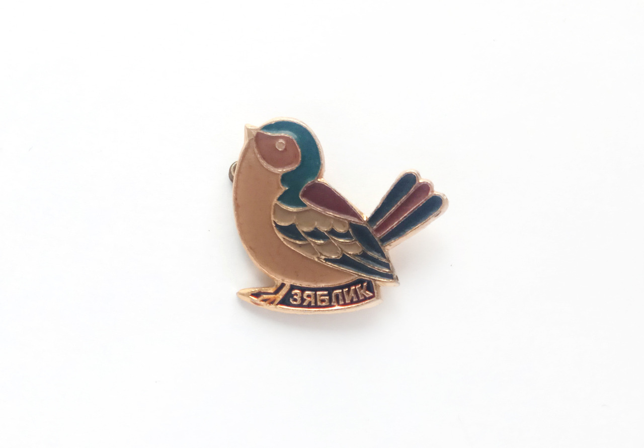 Finch enamel pin