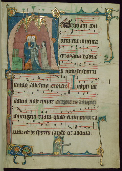 Beaupre Antiphonary, Vol. 3, Initial “A” with...