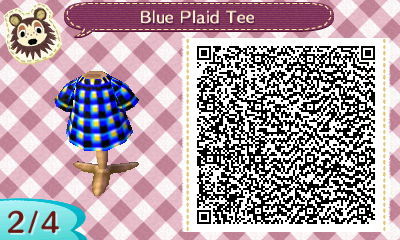 Blue Plaid Tee - Animal Crossing: New Leaf