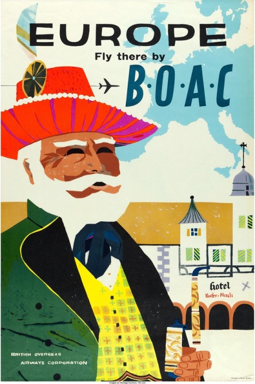 scanzen:BOAC Travel Posters (1957/1959) via Heritage Auctions