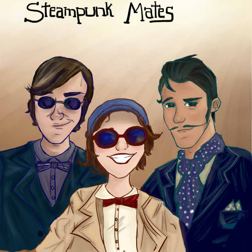 steampunk steampunk glasses digital art digital drawing digital color Paint Tool SAI painting bowties are cool lineart colorful color aesthetic