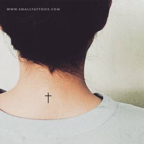 Minimalist cross temporary tattoo, get it here ►... temporary