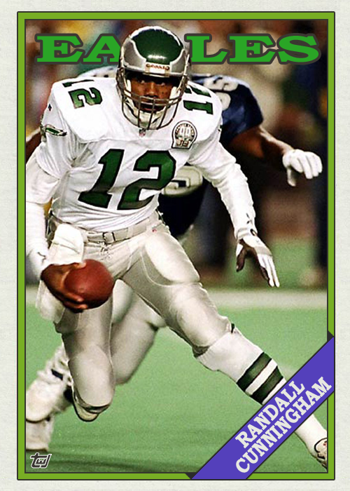 Fun Cards: 1988 Topps Randall Cunningham (NFL, baseball-style) – The  Writer's Journey